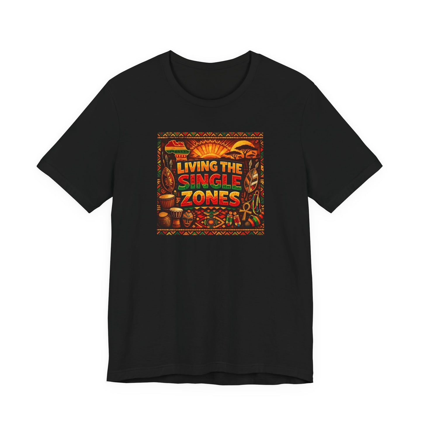 Living the Single Zones T-Shirt — Retro Tribal Graphic Tee