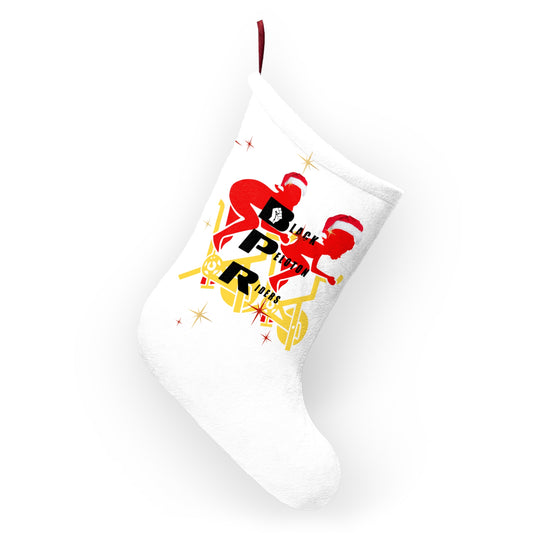 Cycling Christmas Stocking - 'Black Peloton Riders' Holiday Sock for Bike Lovers