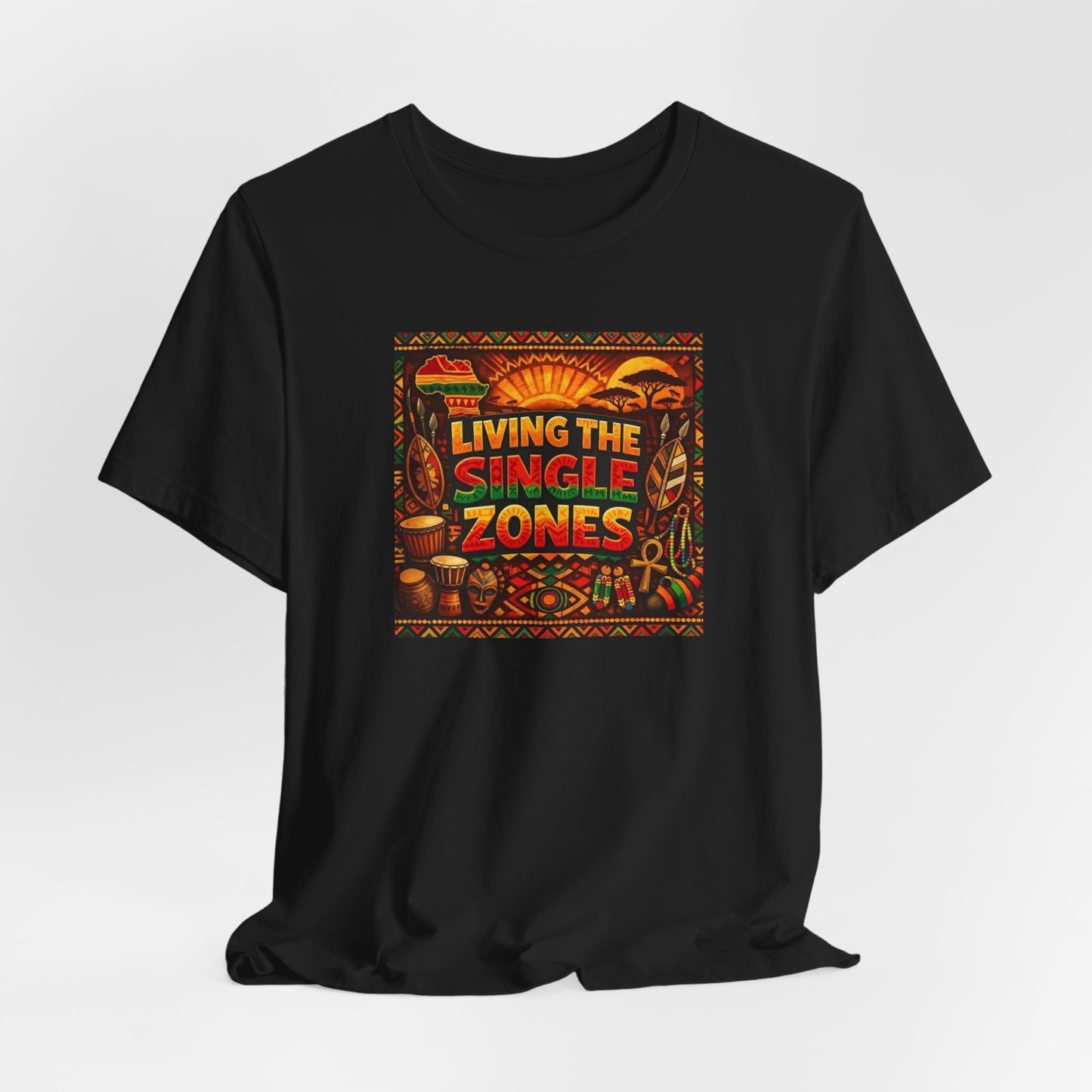 Living the Single Zones T-Shirt — Retro Tribal Graphic Tee
