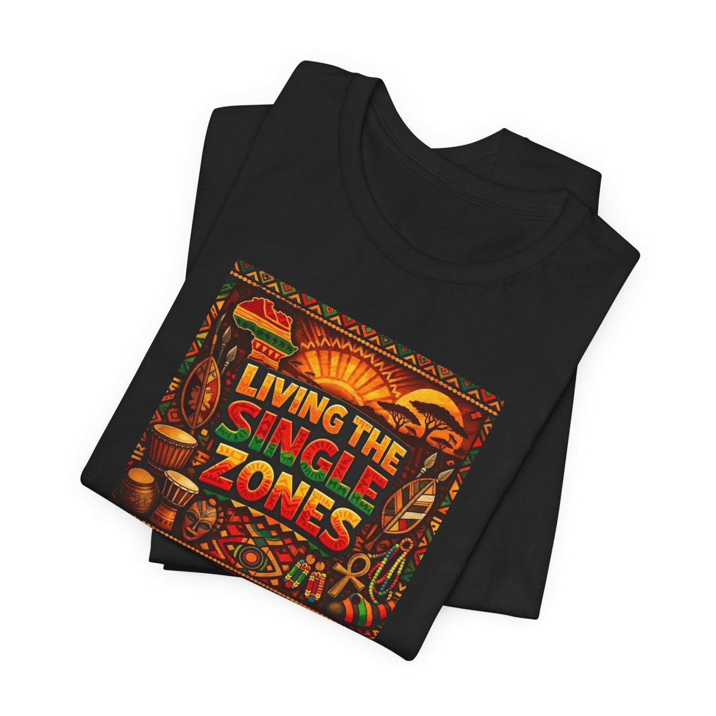 Living the Single Zones T-Shirt — Retro Tribal Graphic Tee